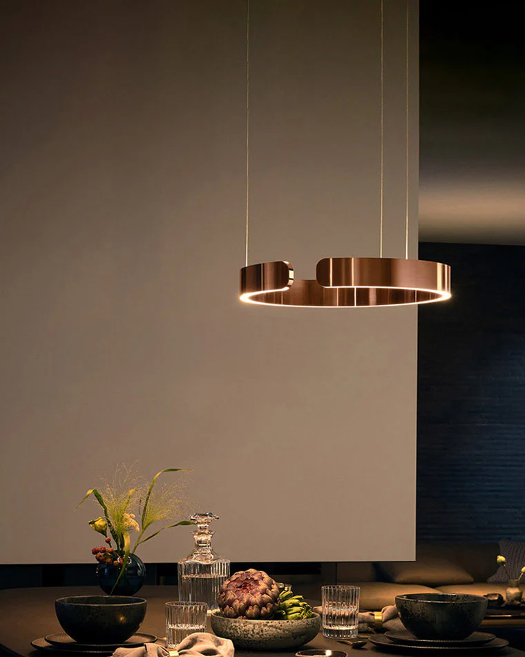 WOMO Black/Gold Ring Led Chandelier-WM2009 - Image 70