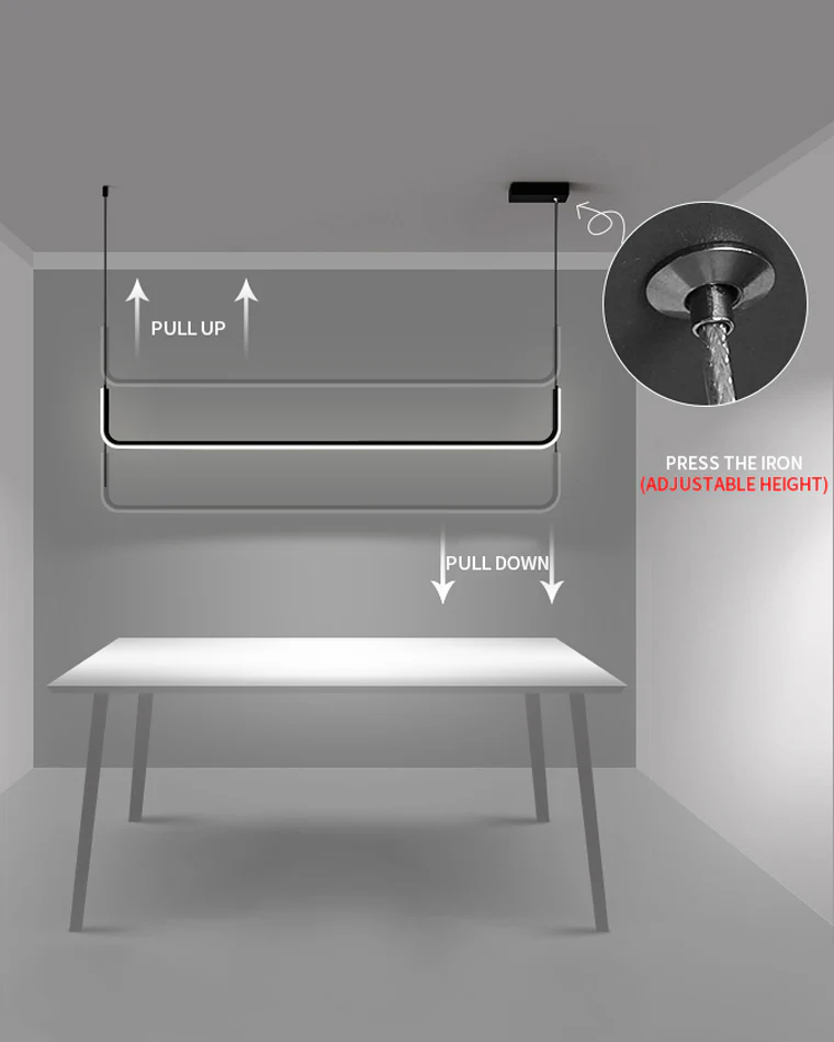 WOMO Tube Linear Pendant Light-WM2001 - Image 11