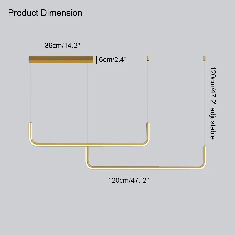 WOMO Tube Linear Pendant Light-WM2001 - Image 23