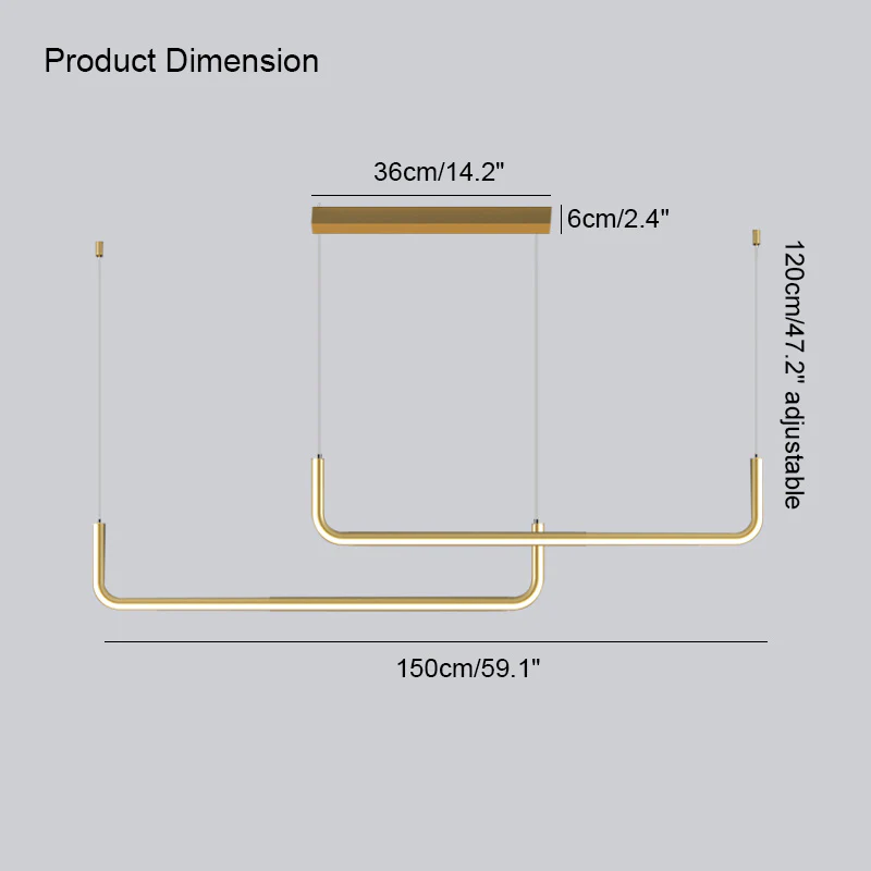WOMO Tube Linear Pendant Light-WM2001 - Image 25