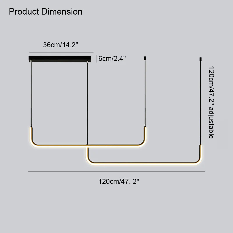 WOMO Tube Linear Pendant Light-WM2001 - Image 29