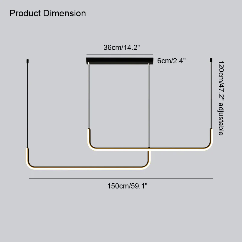 WOMO Tube Linear Pendant Light-WM2001 - Image 31