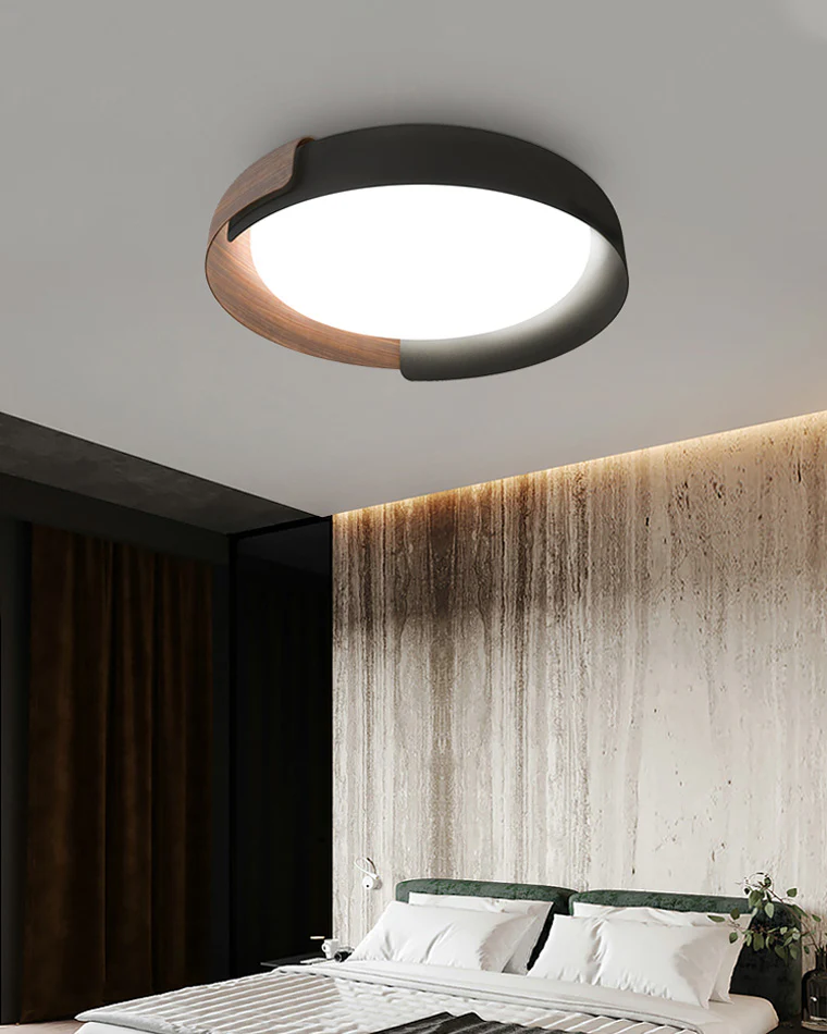 WOMO Walnut Grain Round Ceiling Light-WM1018 - Image 10