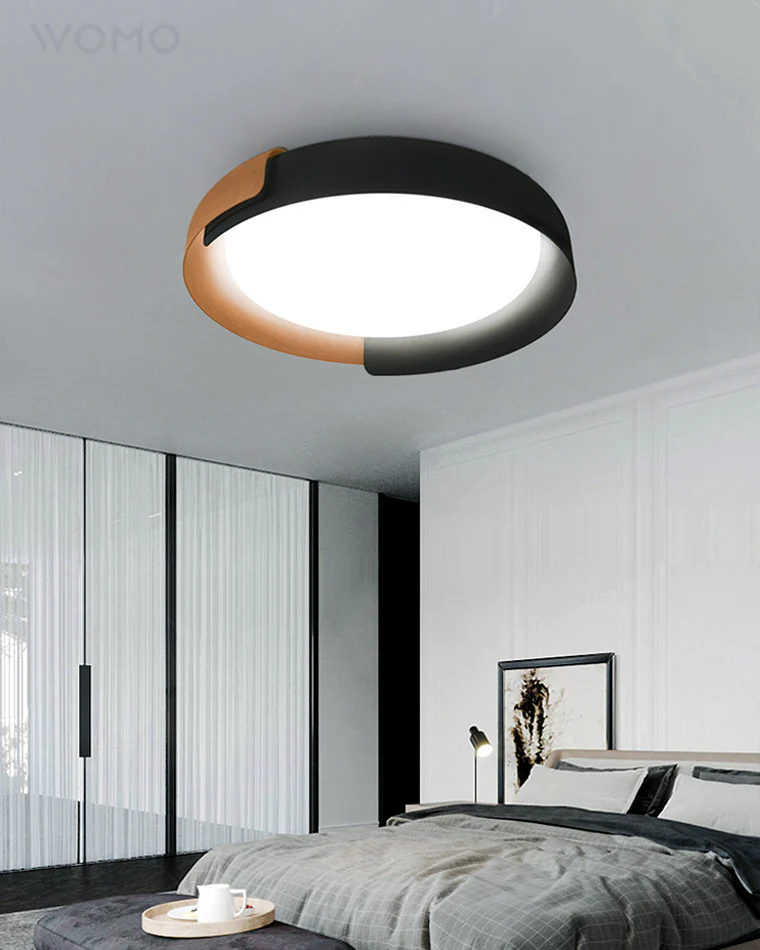 WOMO Walnut Grain Round Ceiling Light-WM1018 - Image 11