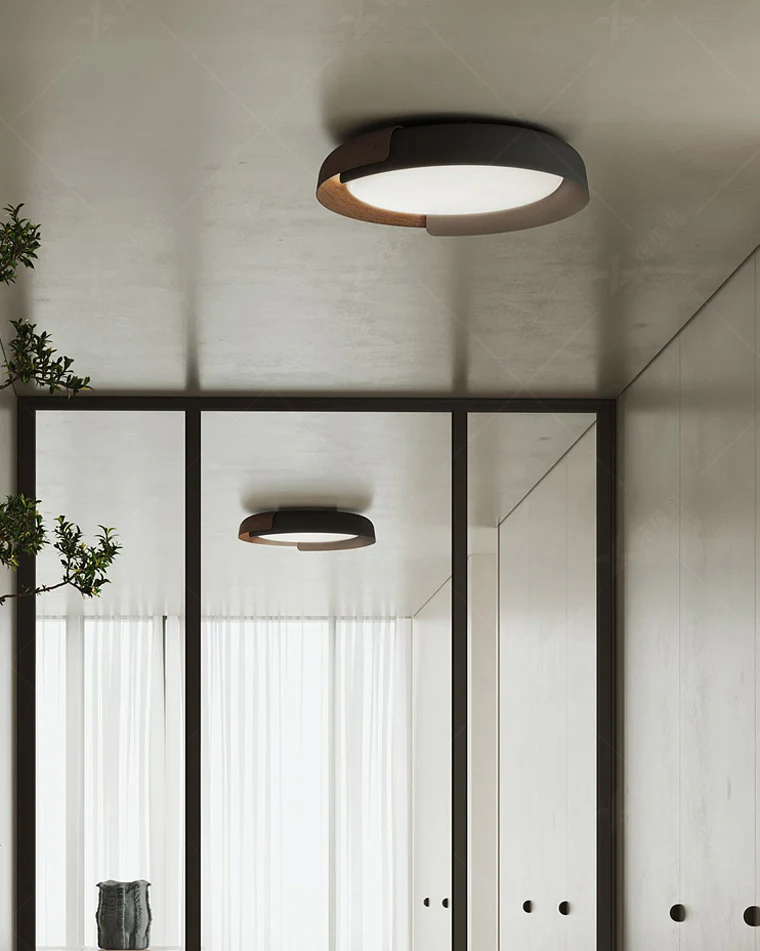 WOMO Walnut Grain Round Ceiling Light-WM1018 - Image 12