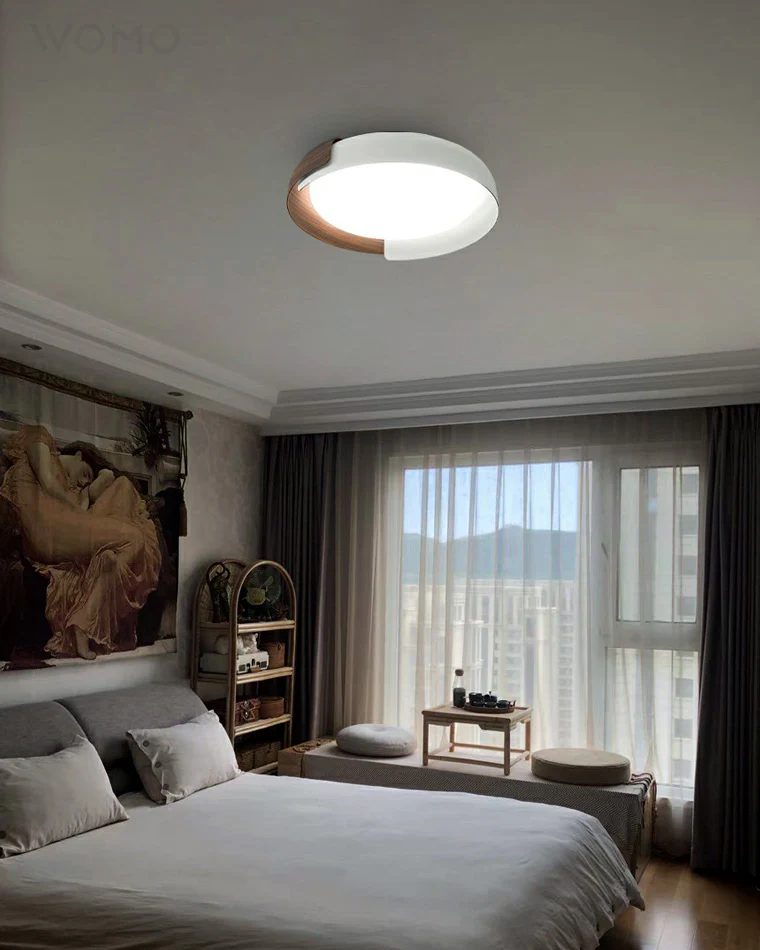 WOMO Walnut Grain Round Ceiling Light-WM1018 - Image 19
