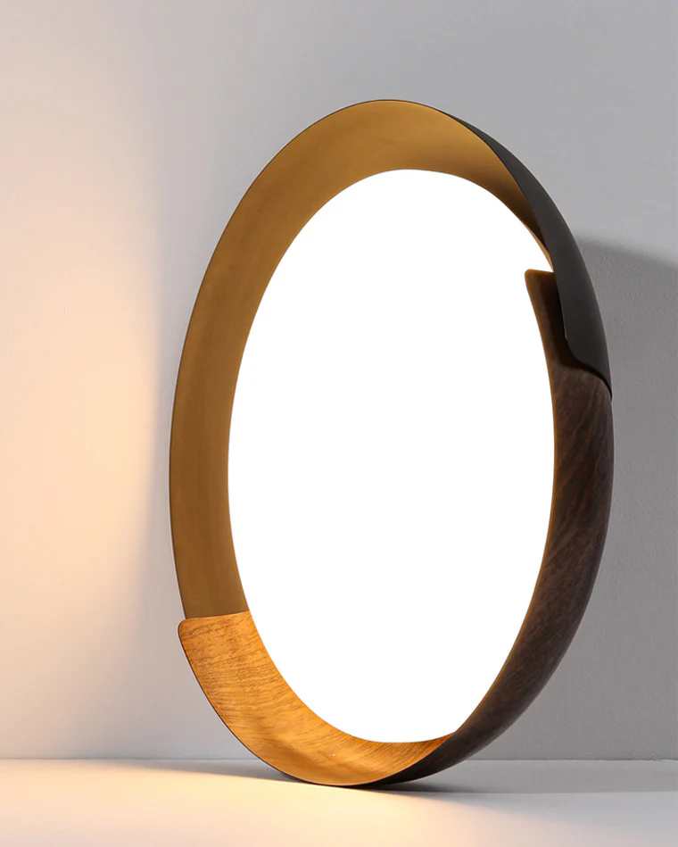 WOMO Walnut Grain Round Ceiling Light-WM1018 - Image 22