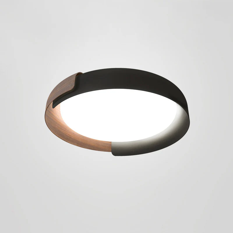 WOMO Walnut Grain Round Ceiling Light-WM1018 - Image 25