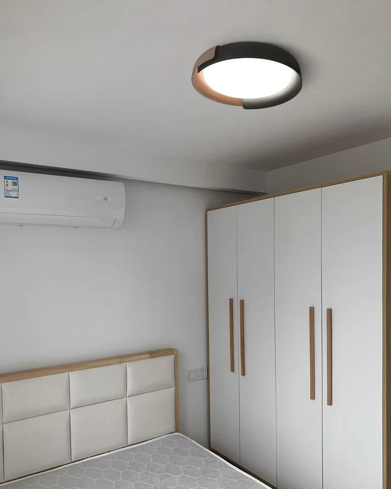 WOMO Walnut Grain Round Ceiling Light-WM1018 - Image 3