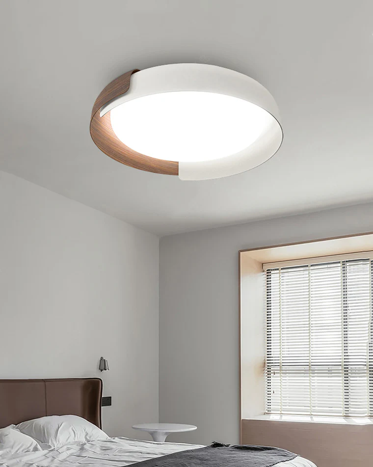 WOMO Walnut Grain Round Ceiling Light-WM1018 - Image 9