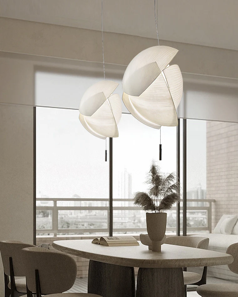 WOMO Asymmetrical Rice Paper Pendant Light-WM2056 - Image 10