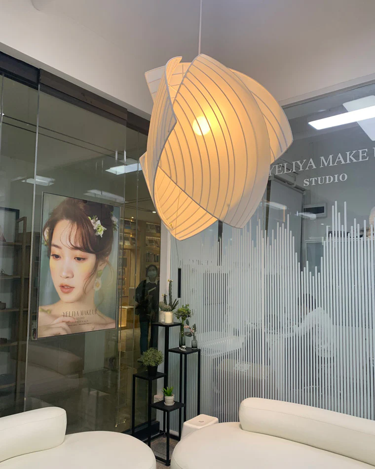 WOMO Asymmetrical Rice Paper Pendant Light-WM2056 - Image 16