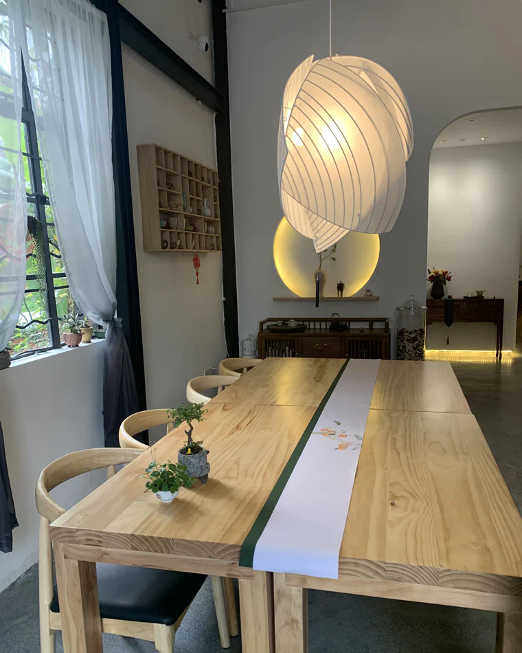 WOMO Asymmetrical Rice Paper Pendant Light-WM2056 - Image 17