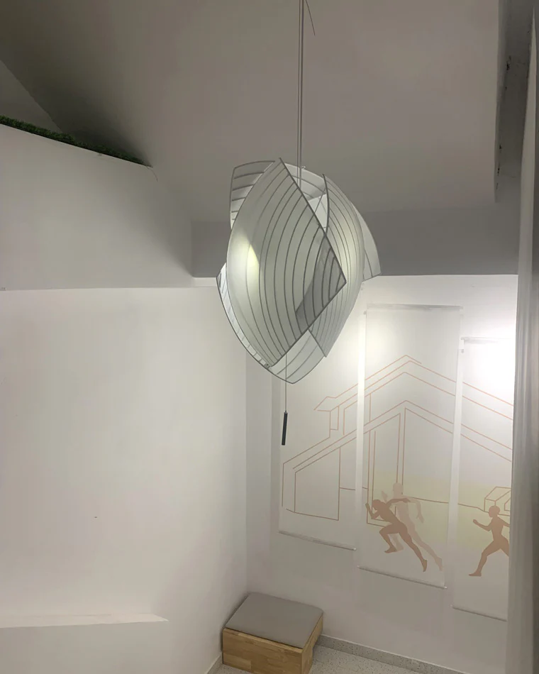 WOMO Asymmetrical Rice Paper Pendant Light-WM2056 - Image 18
