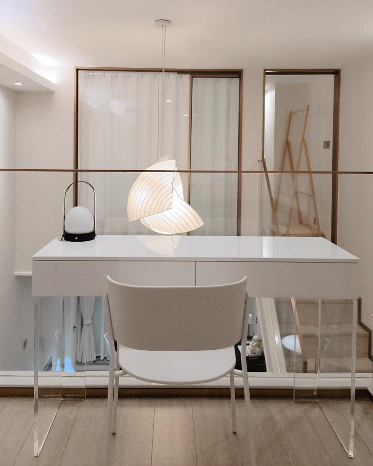 WOMO Asymmetrical Rice Paper Pendant Light-WM2056 - Image 19