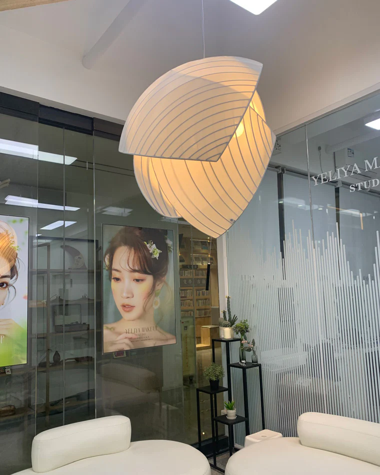 WOMO Asymmetrical Rice Paper Pendant Light-WM2056 - Image 21