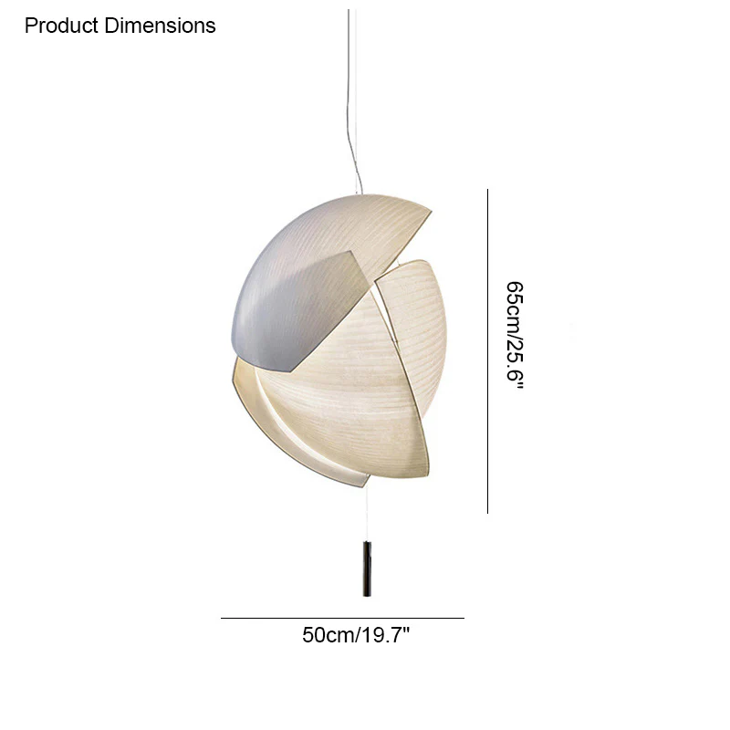WOMO Asymmetrical Rice Paper Pendant Light-WM2056 - Image 23