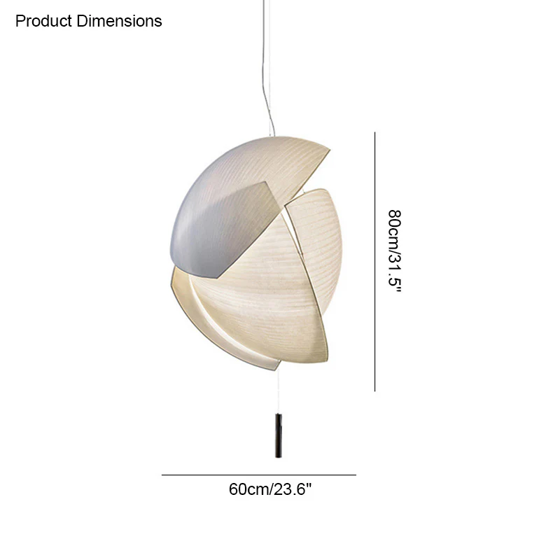 WOMO Asymmetrical Rice Paper Pendant Light-WM2056 - Image 24