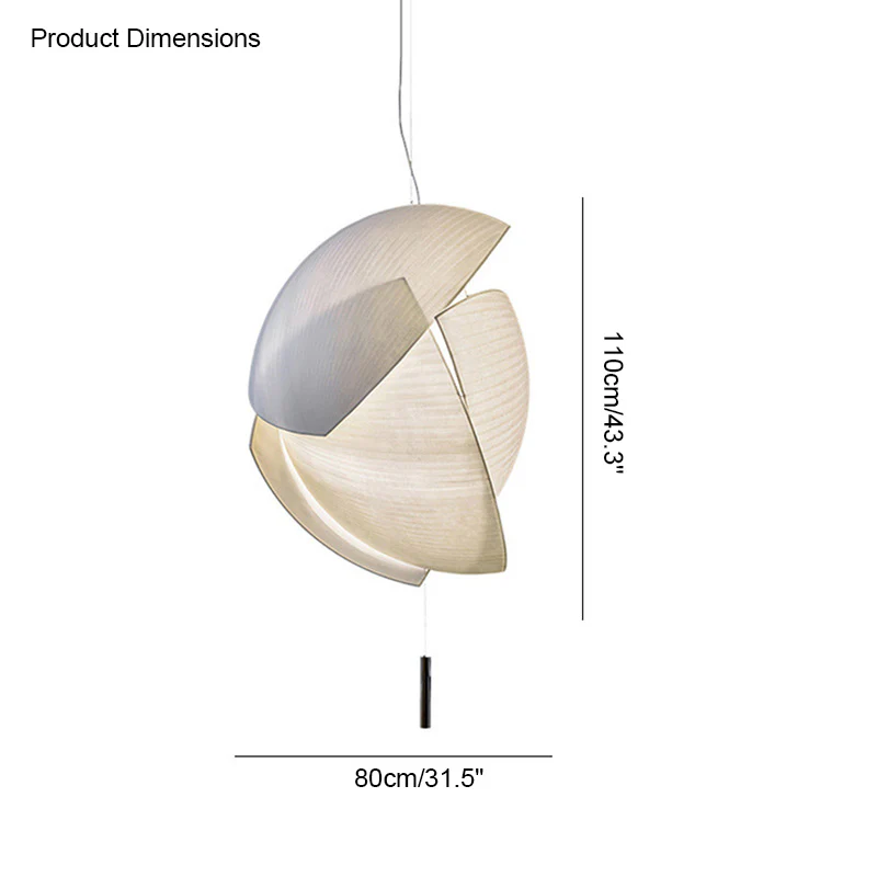 WOMO Asymmetrical Rice Paper Pendant Light-WM2056 - Image 25