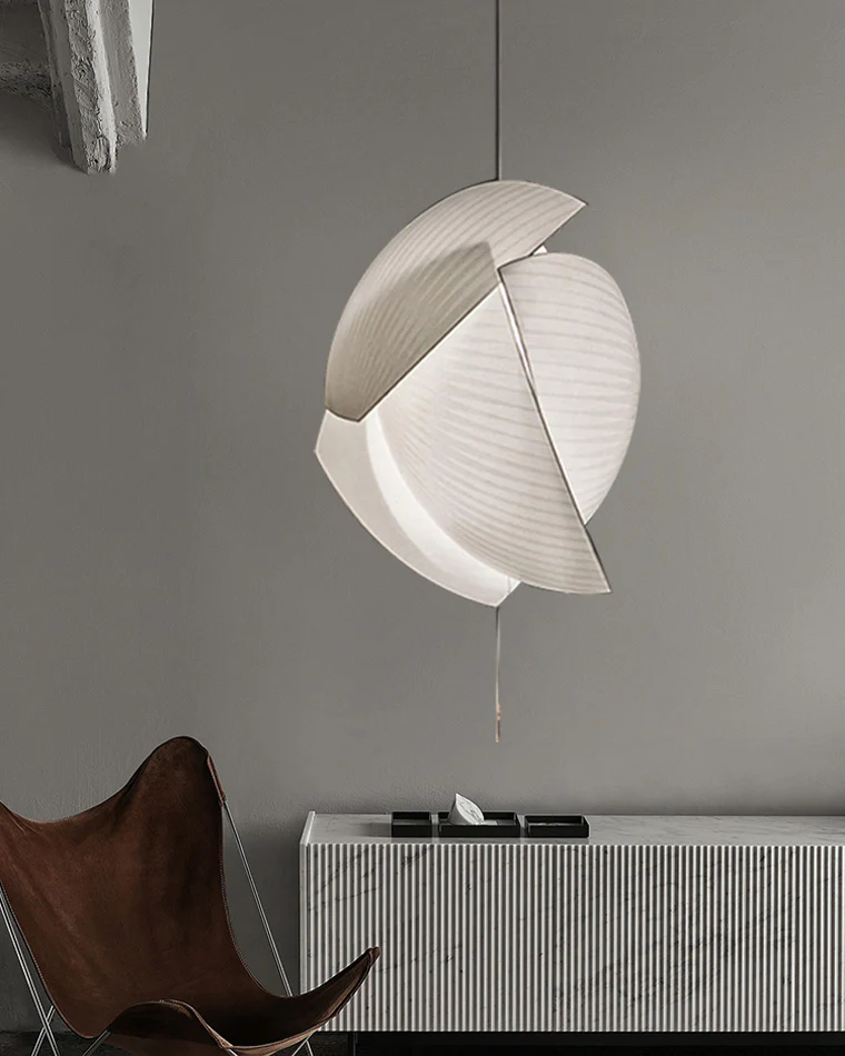 WOMO Asymmetrical Rice Paper Pendant Light-WM2056 - Image 3