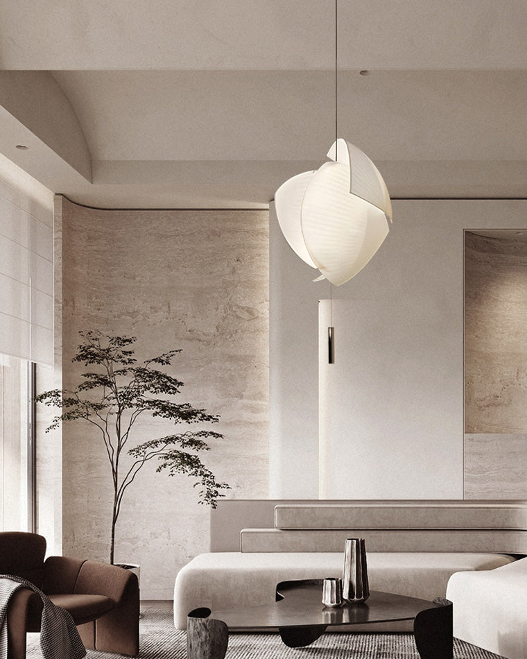WOMO Asymmetrical Rice Paper Pendant Light-WM2056 - Image 4