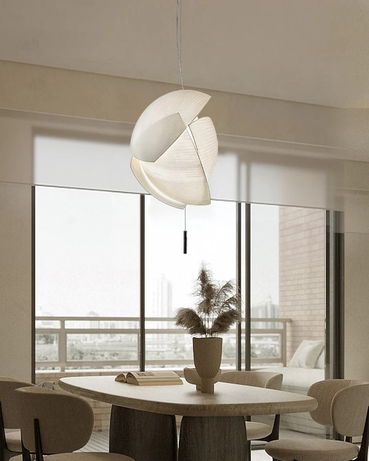 WOMO Asymmetrical Rice Paper Pendant Light-WM2056 - Image 8