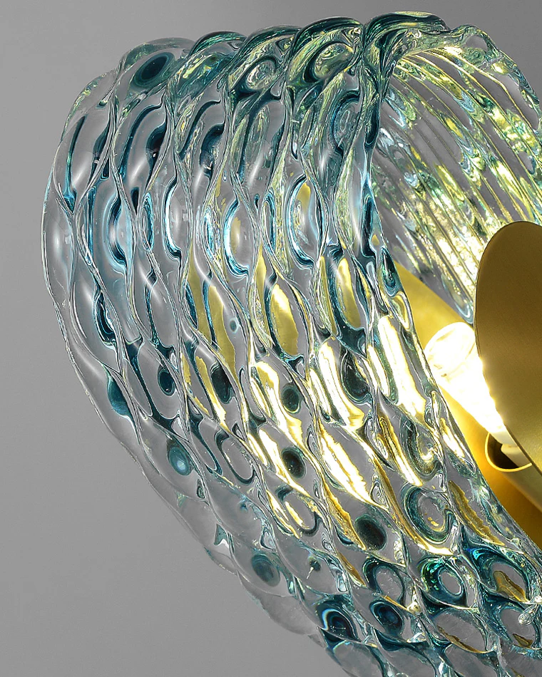 WOMO Peacock Blue Art Glass Chandelier-WM2213 - Image 15