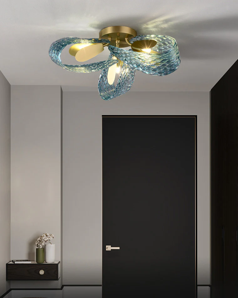 WOMO Peacock Blue Art Glass Chandelier-WM2213 - Image 22