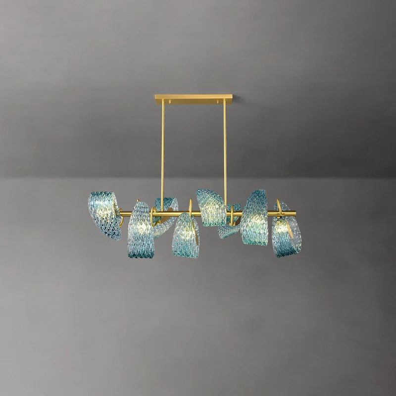 WOMO Peacock Blue Art Glass Chandelier-WM2213 - Image 35