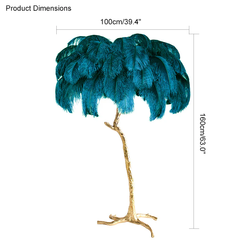 WOMO Feather Palm Tree Floor Lamp-WM7000 - Image 109
