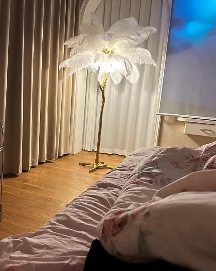 WOMO Feather Palm Tree Floor Lamp-WM7000 - Image 11