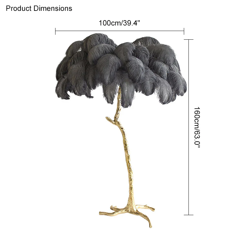 WOMO Feather Palm Tree Floor Lamp-WM7000 - Image 113