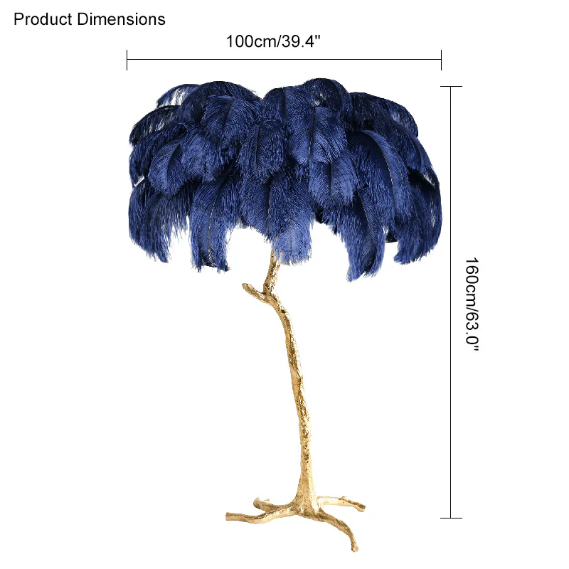 WOMO Feather Palm Tree Floor Lamp-WM7000 - Image 117