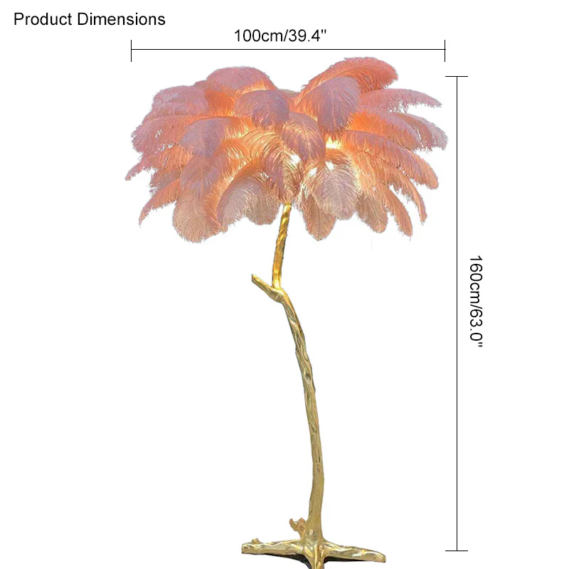 WOMO Feather Palm Tree Floor Lamp-WM7000 - Image 123