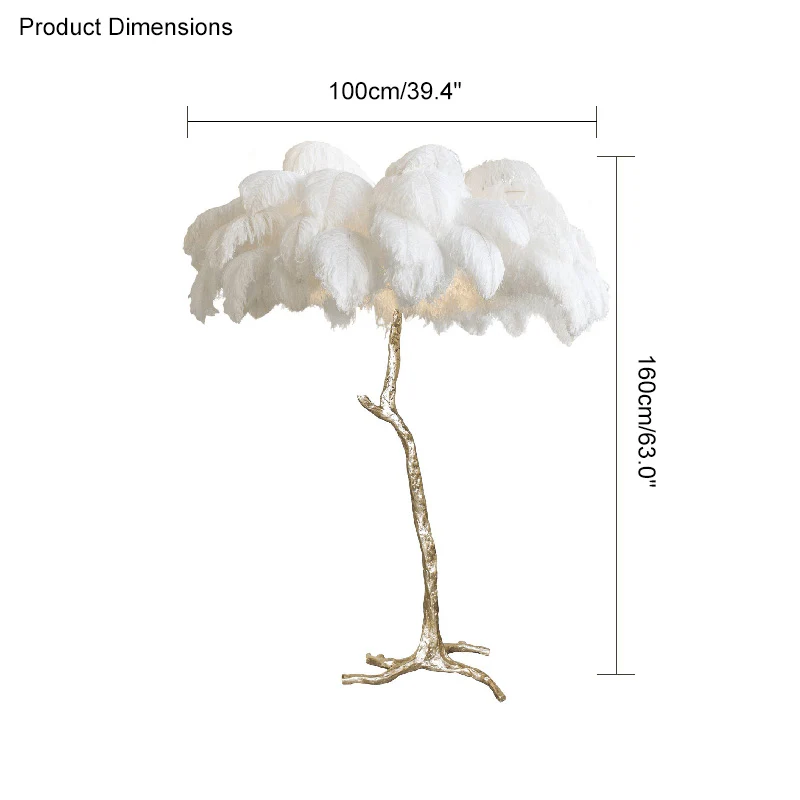 WOMO Feather Palm Tree Floor Lamp-WM7000 - Image 127