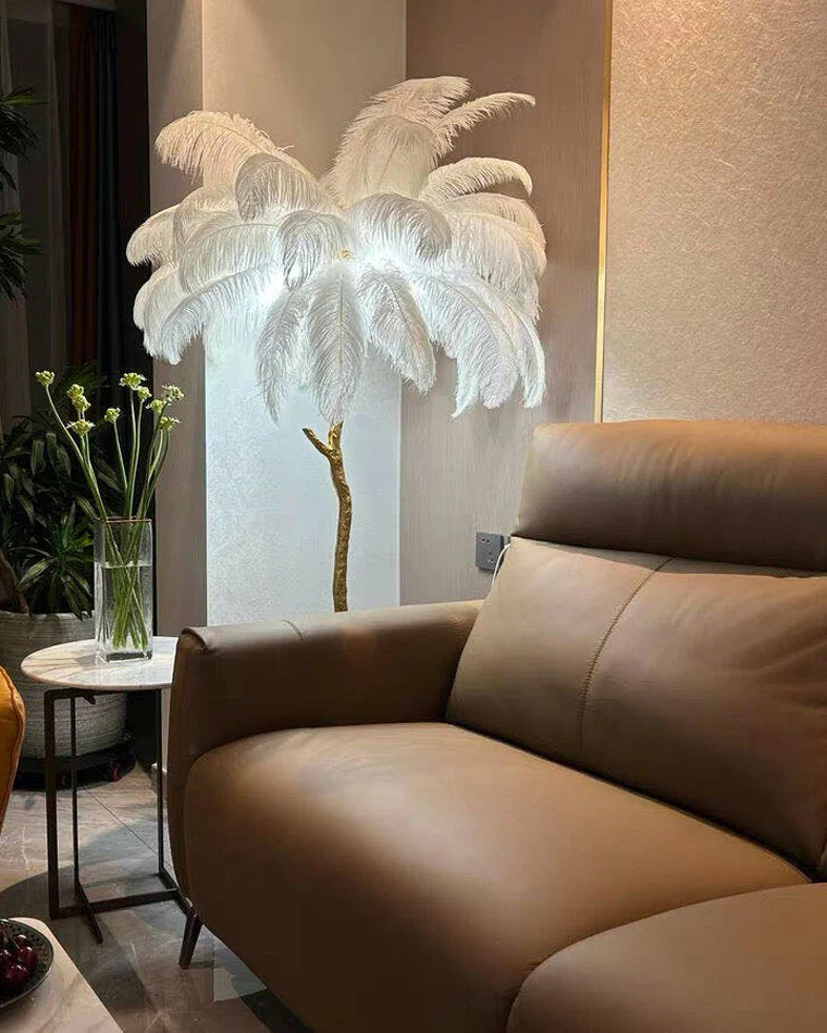 WOMO Feather Palm Tree Floor Lamp-WM7000 - Image 18