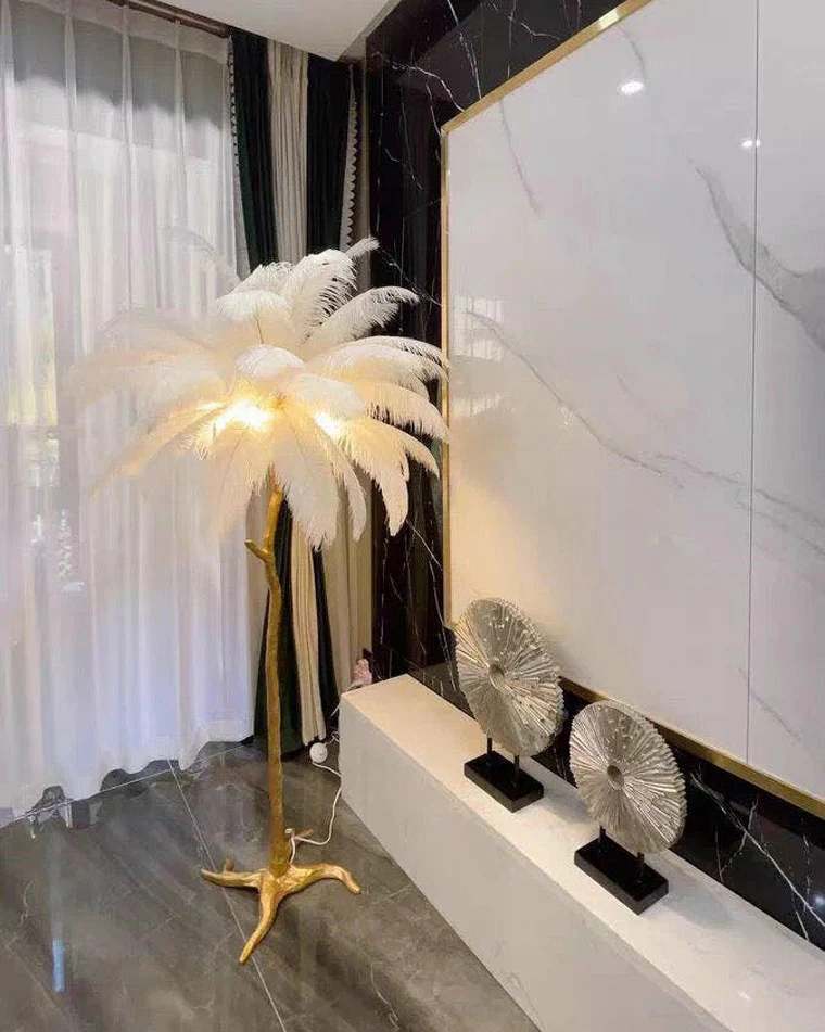 WOMO Feather Palm Tree Floor Lamp-WM7000 - Image 20