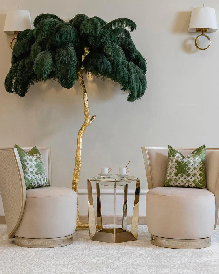 WOMO Feather Palm Tree Floor Lamp-WM7000 - Image 3