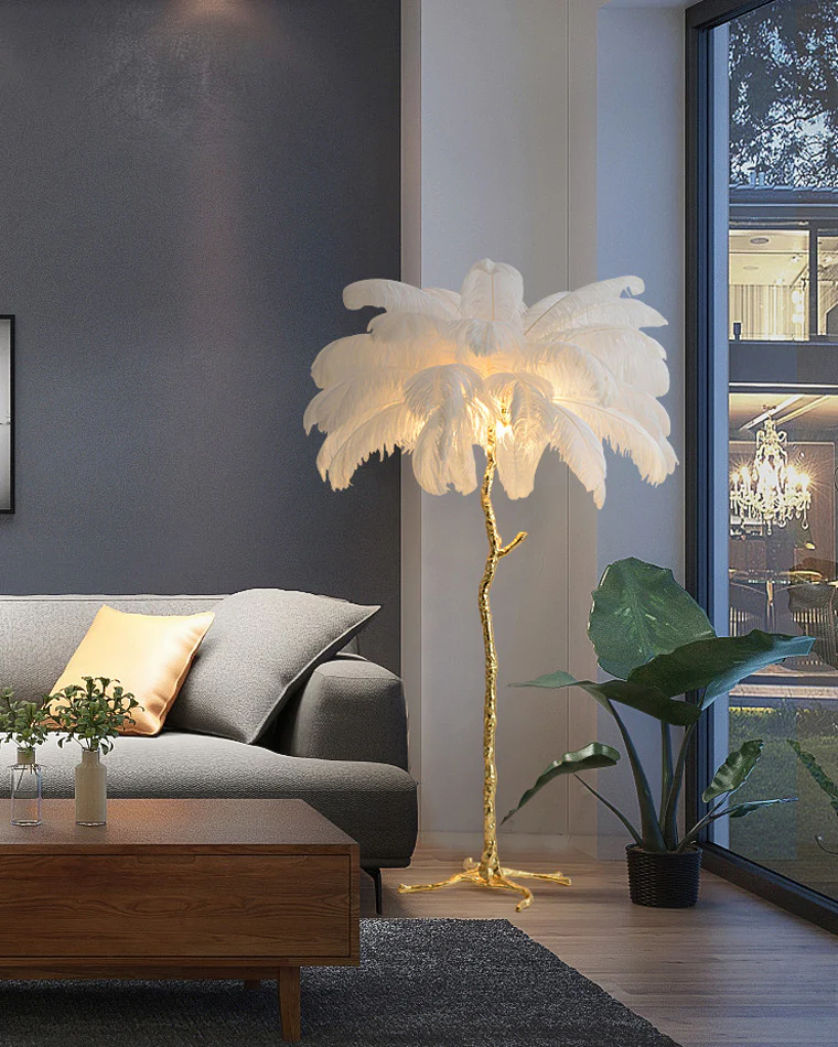 WOMO Feather Palm Tree Floor Lamp-WM7000 - Image 34