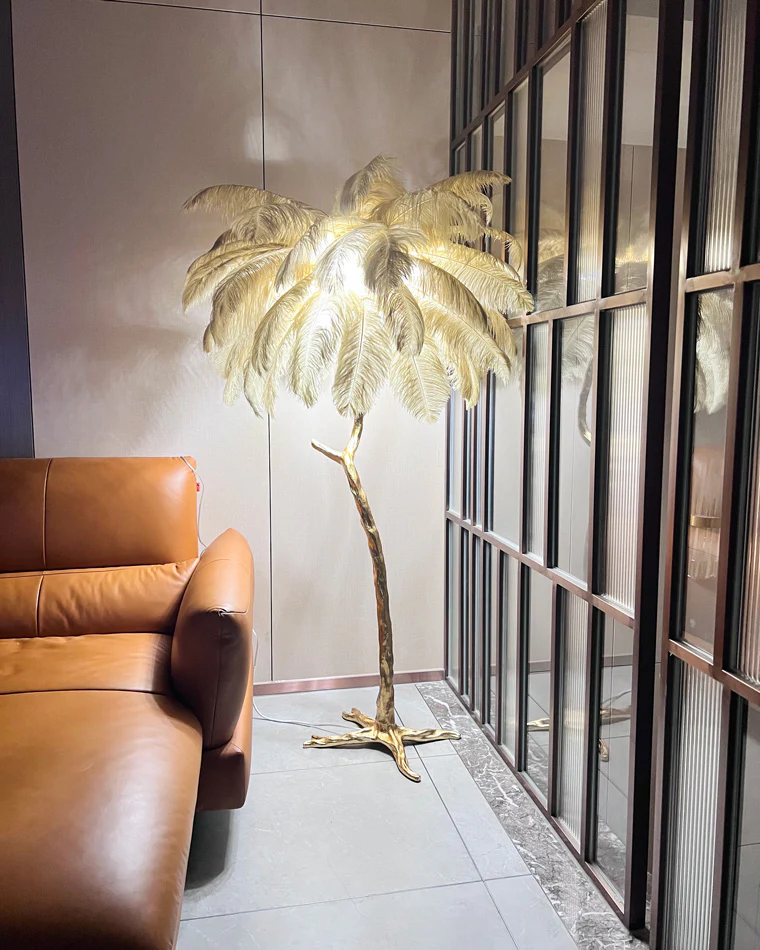 WOMO Feather Palm Tree Floor Lamp-WM7000 - Image 36