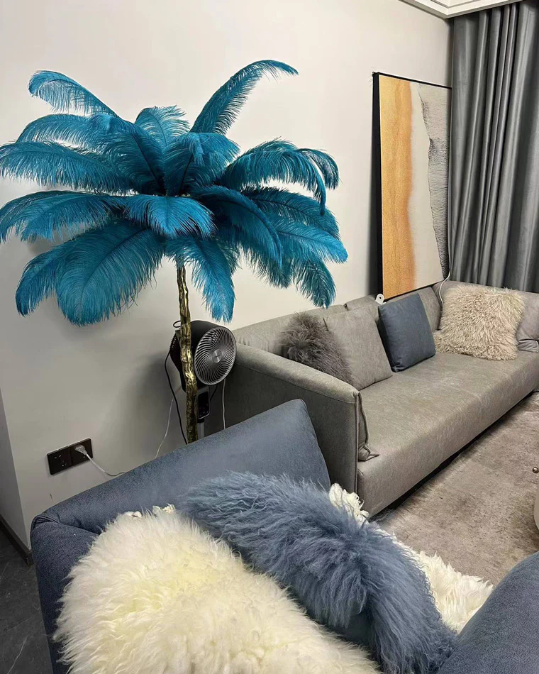 WOMO Feather Palm Tree Floor Lamp-WM7000 - Image 38