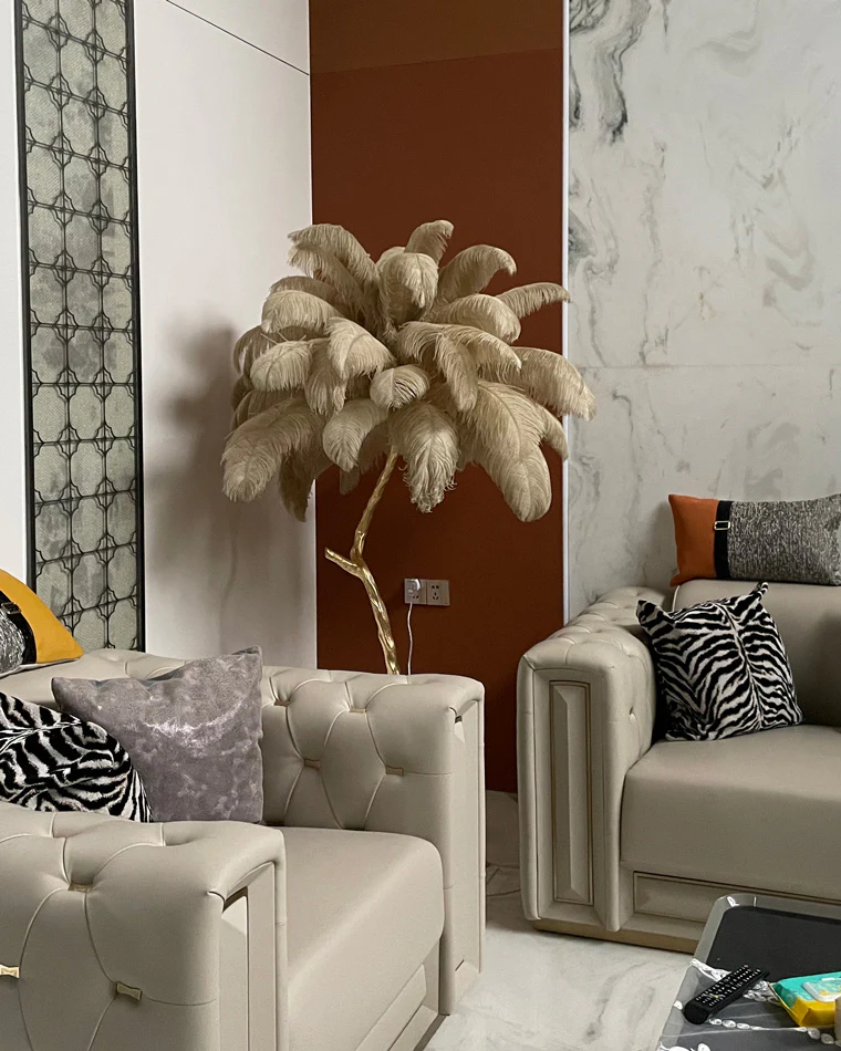WOMO Feather Palm Tree Floor Lamp-WM7000 - Image 40
