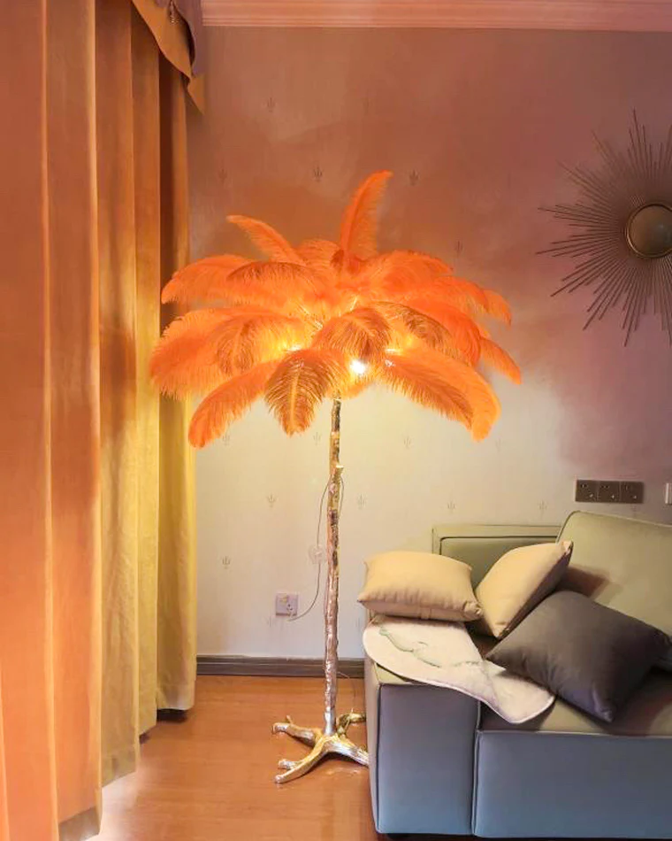 WOMO Feather Palm Tree Floor Lamp-WM7000 - Image 41