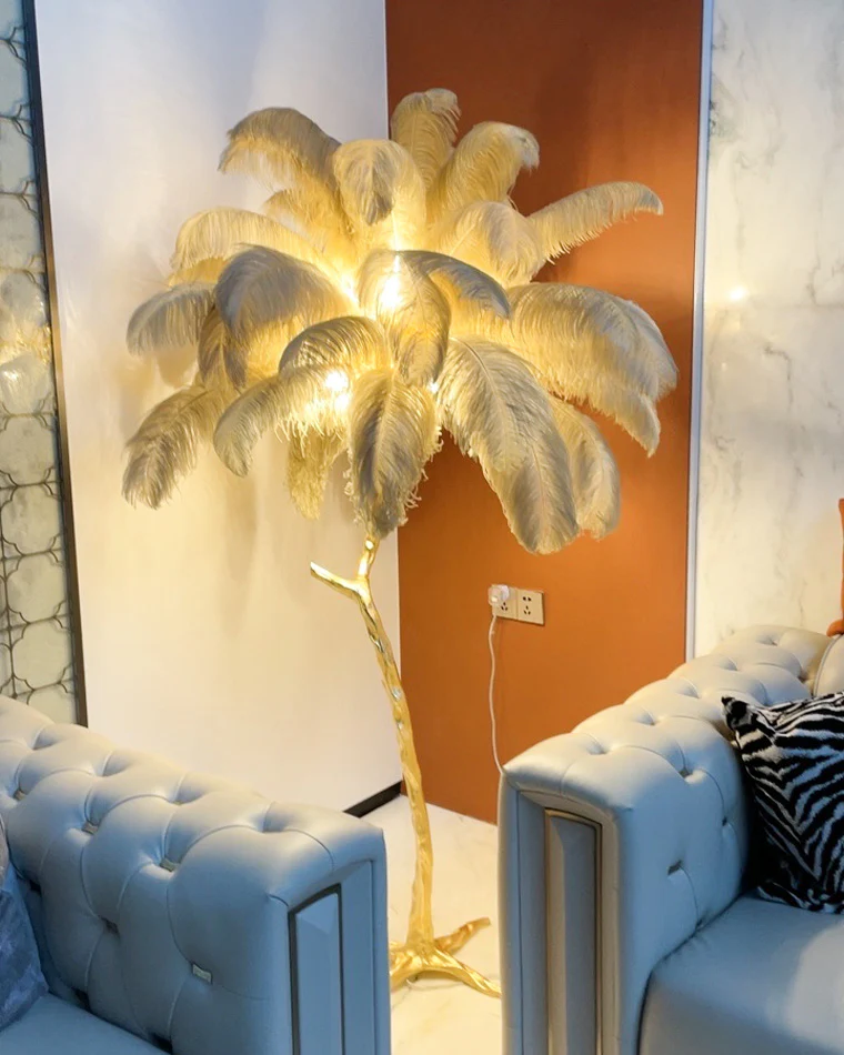 WOMO Feather Palm Tree Floor Lamp-WM7000 - Image 42