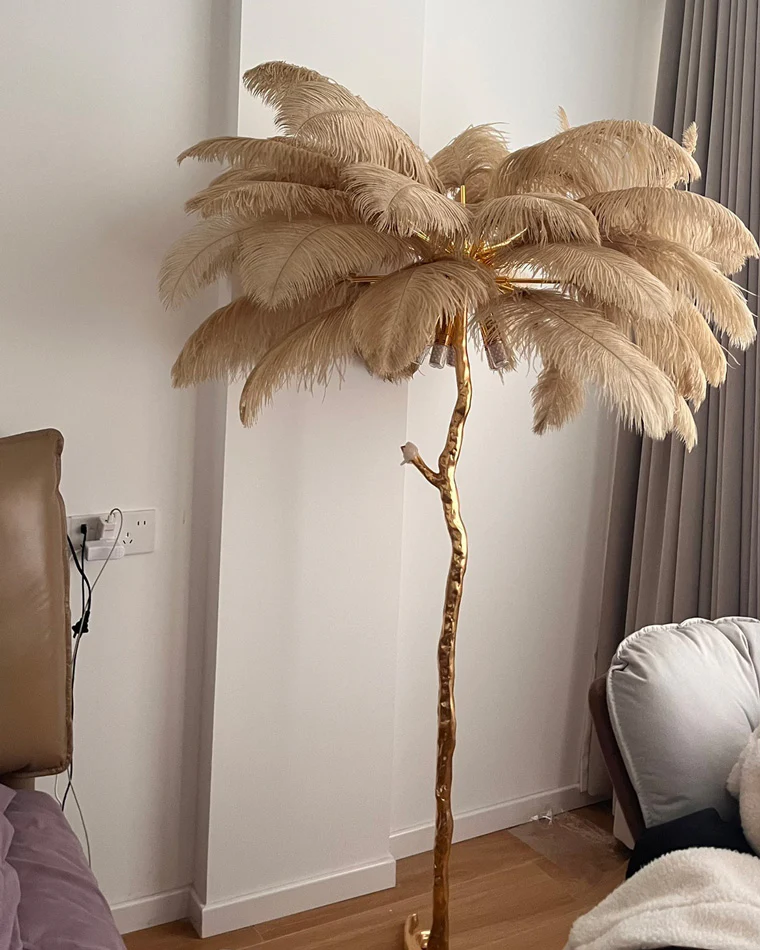 WOMO Feather Palm Tree Floor Lamp-WM7000 - Image 45