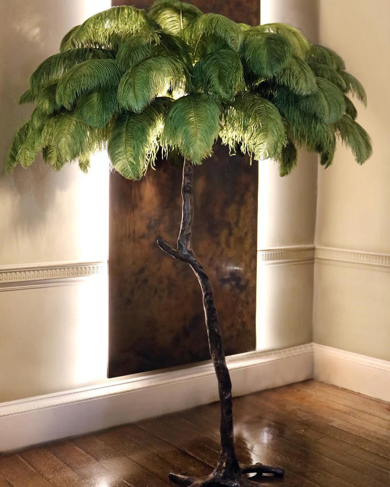 WOMO Feather Palm Tree Floor Lamp-WM7000 - Image 53