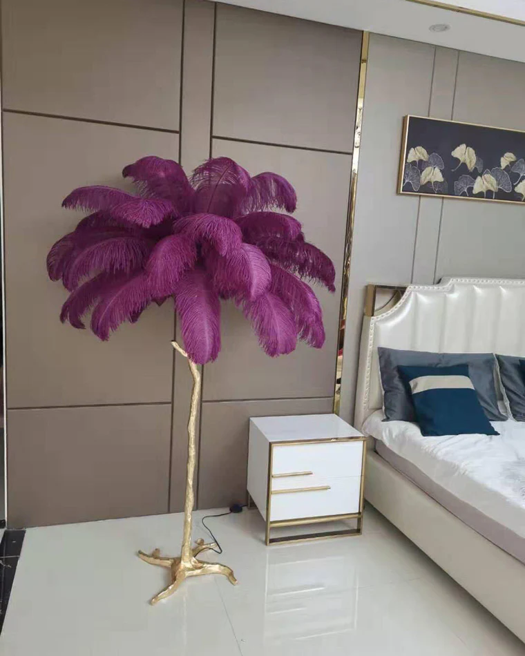 WOMO Feather Palm Tree Floor Lamp-WM7000 - Image 69