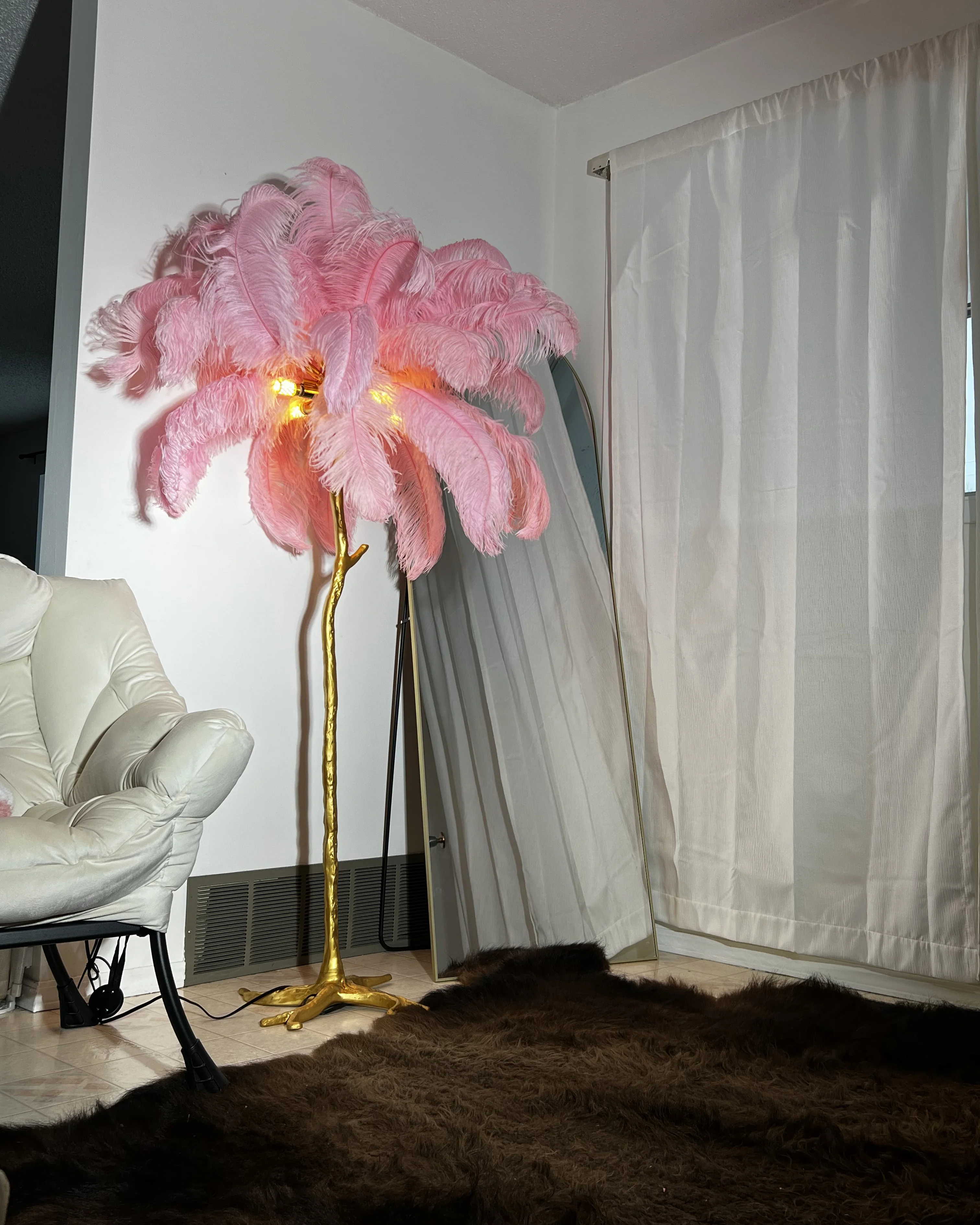 WOMO Feather Palm Tree Floor Lamp-WM7000 - Image 79