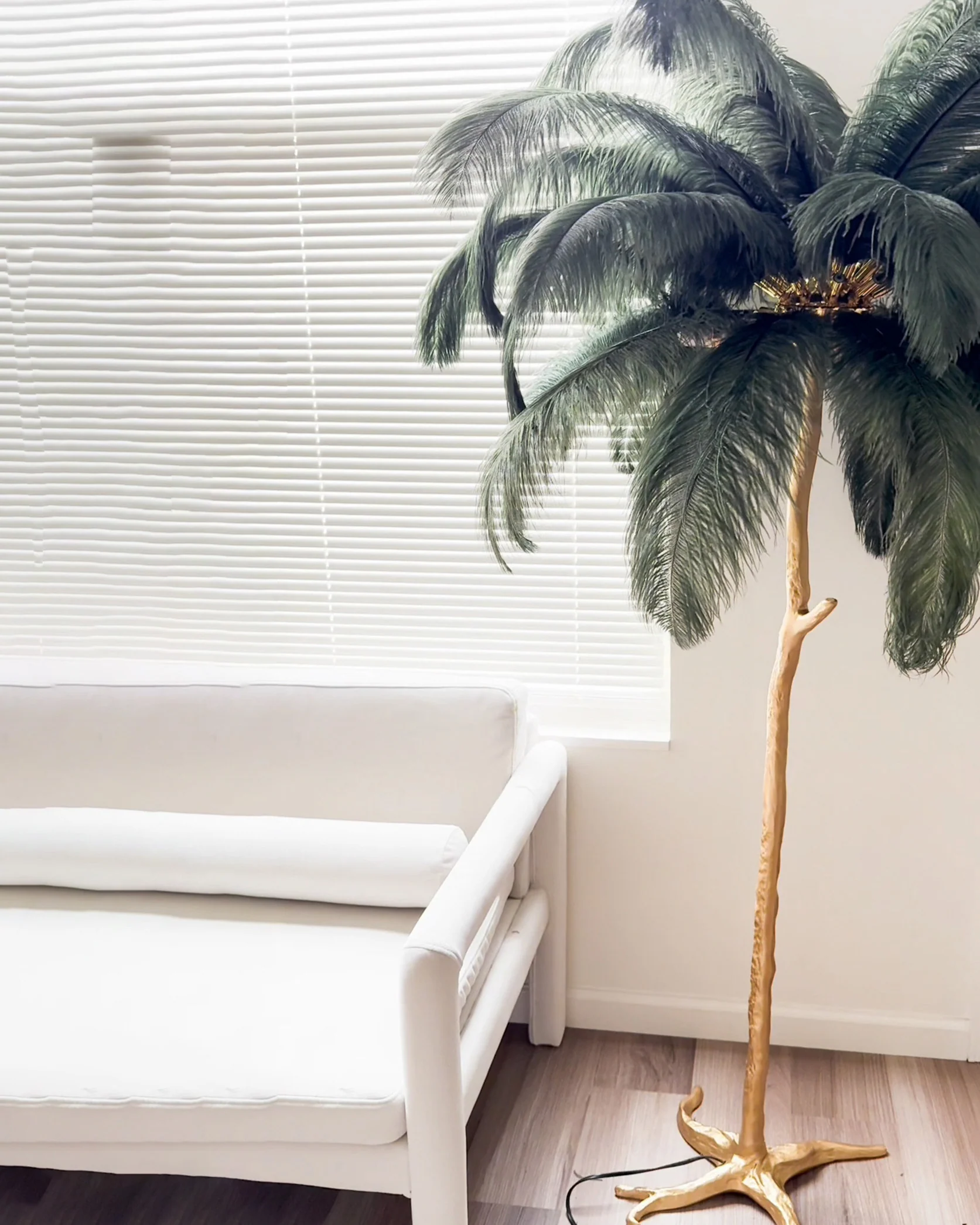 WOMO Feather Palm Tree Floor Lamp-WM7000 - Image 80