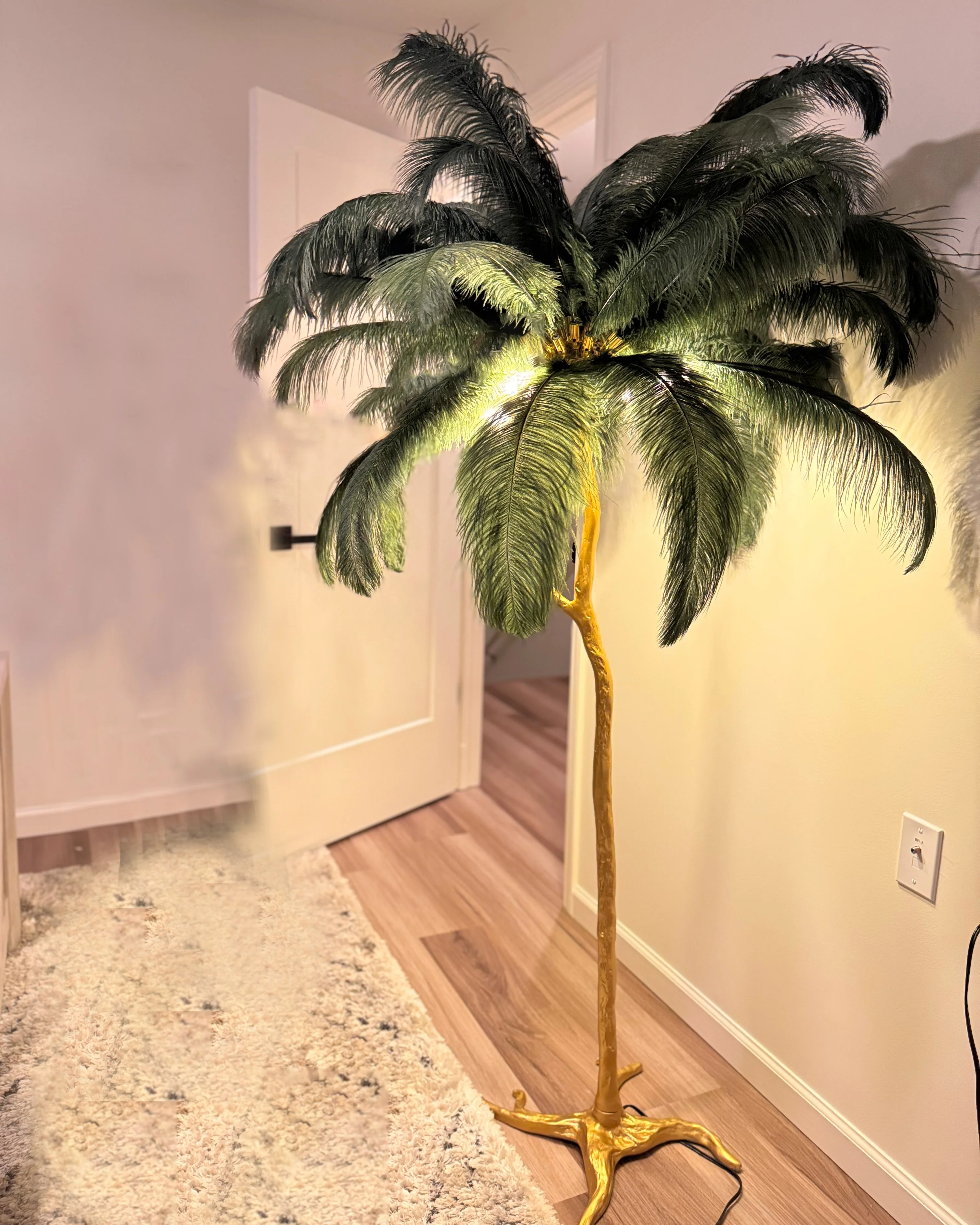 WOMO Feather Palm Tree Floor Lamp-WM7000 - Image 81